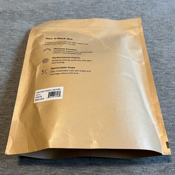 Knix V-neck padded bra, size 4, colour Horizon - Picture 3 of 3